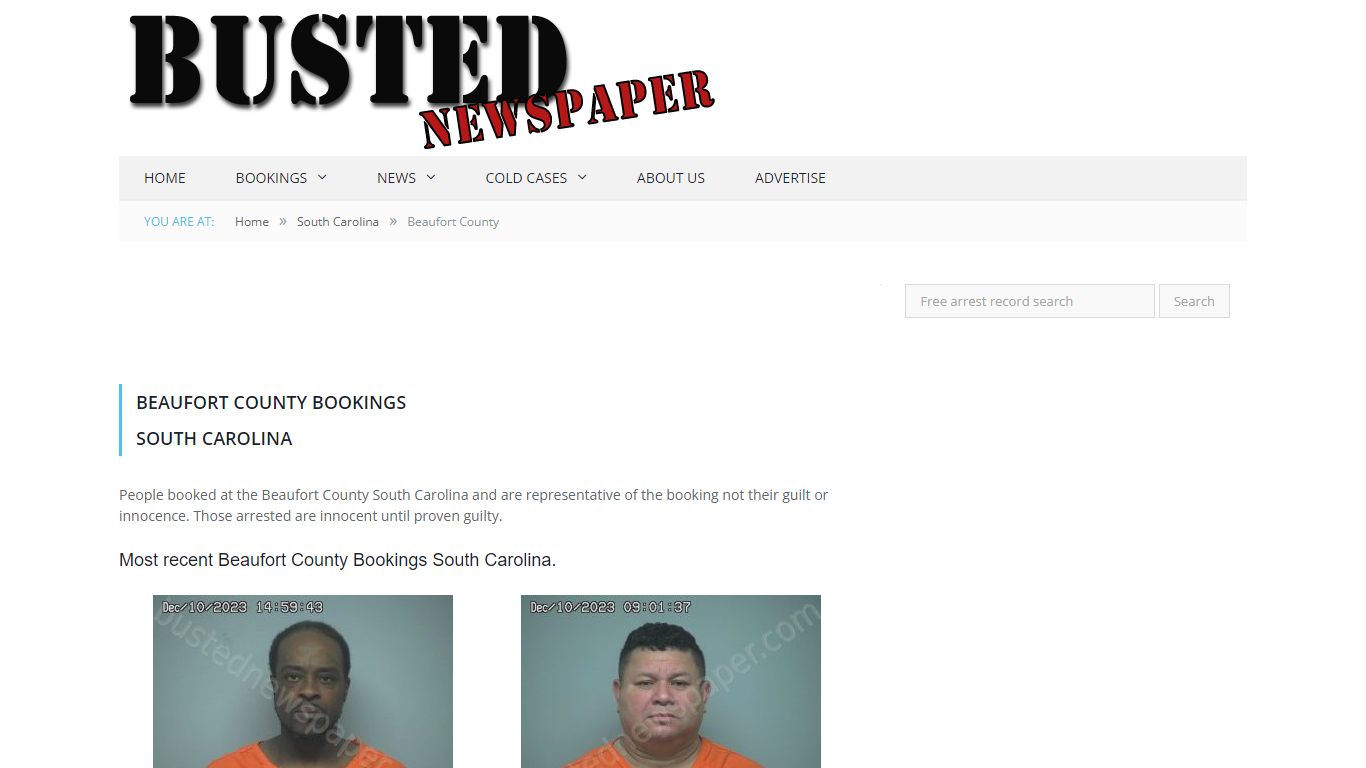 Beaufort County, SC Mugshots - BUSTEDNEWSPAPER.COM